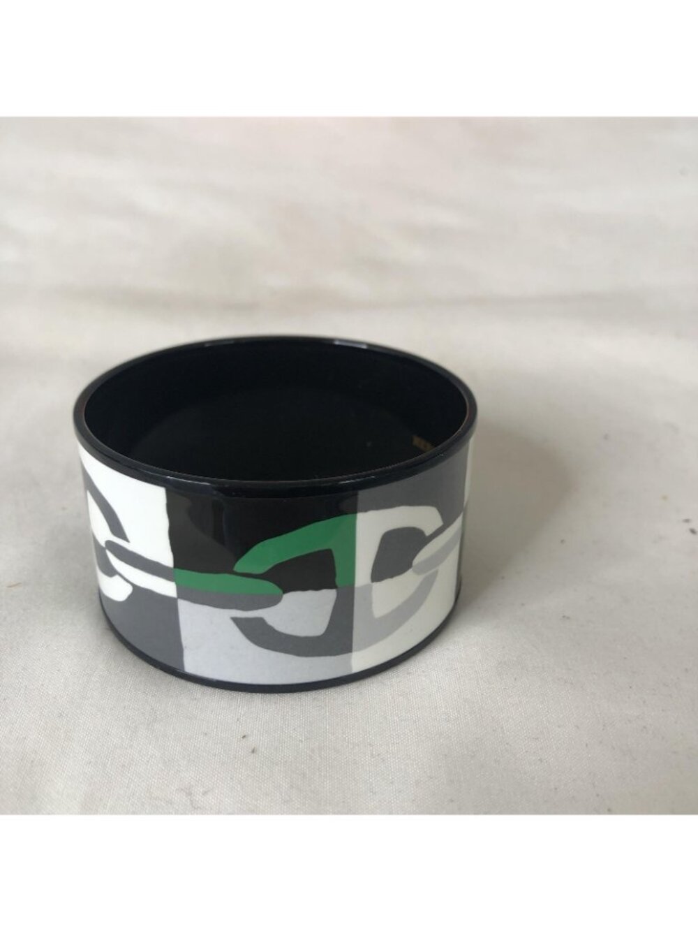 Hermes Printed Enamel Bangle Bracelet Multicolor Chain Link Made In France Box - Picture 14 of 16